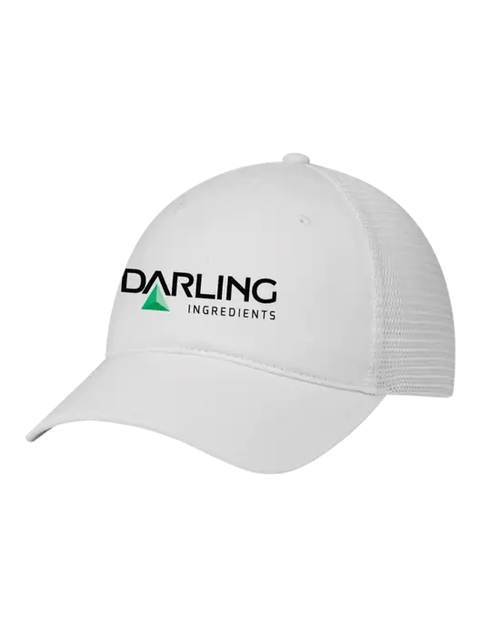 Richardson 111 Garment Washed Trucker Cap White w/White Mesh w/Darling Ingredients Logo