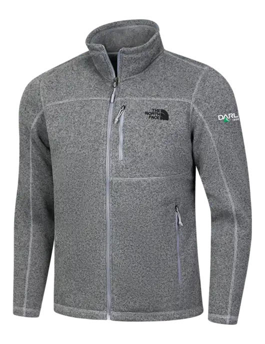 North Face Medium Grey Heather Sweater Fleece Jacket w/Darling Ingredients Logo
