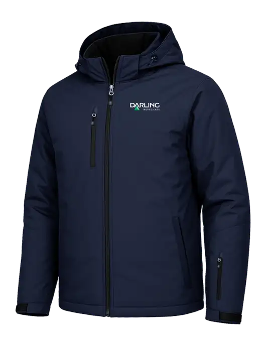 Cold Weather Vortex Light Navy/ Dark Navy Waterproof 3-in-1 Jacket with Detachable Hood w/Darling Ingredients Logo, Darling Ingredients Logo