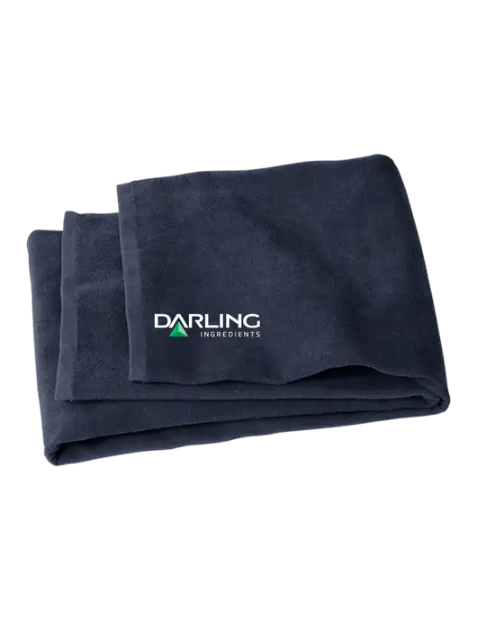 Navy Beach Towel w/Darling Ingredients Logo