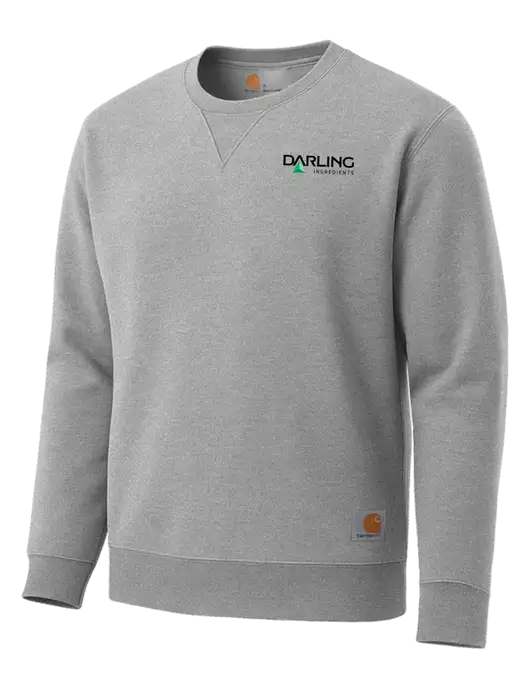Carhartt Light Grey Heather Midweight Crewneck Sweatshirt w/Darling Ingredients Logo
