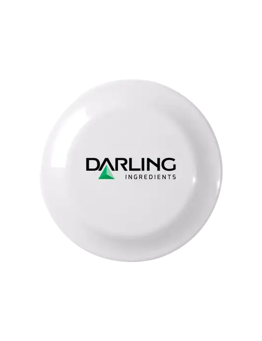 Fun White Flying Disc w/Darling Ingredients Logo