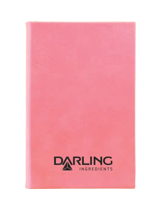 Pink Leatherette 5.25 x 8.25 Journal w/Darling Ingredients Logo