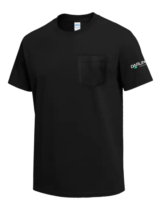 Black Heavyweight 6.1 oz Pocket T-Shirt w/Darling Ingredients Logo