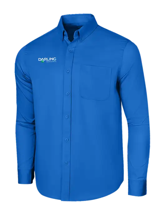 Long Sleeve Royal Blue Superpro React Twill Shirt w/Darling Ingredients Logo