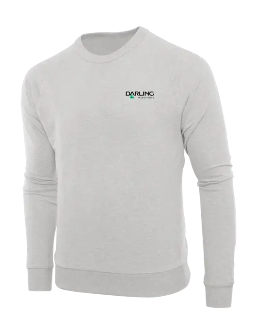 Allmade Granite Grey Heather Organic French Terry Crewneck Sweatshirt w/Darling Ingredients Logo