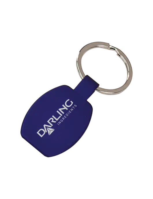 Royal Laserable Rounded Rectangle Keychain w/Darling Ingredients Logo