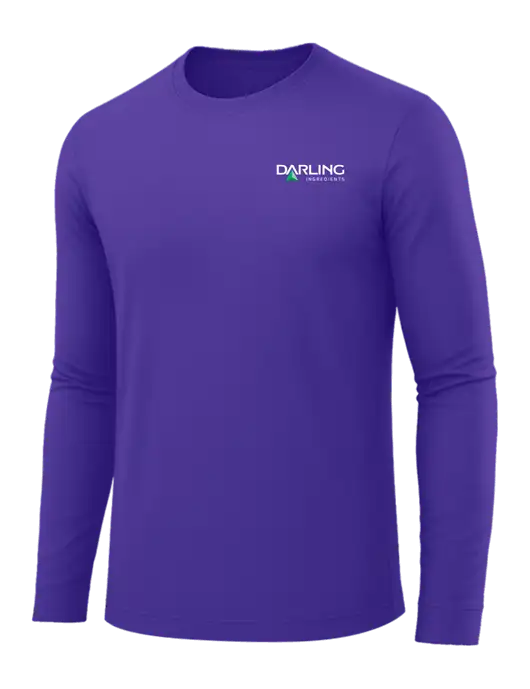 Long Sleeve Purple PosiCharge Competitor Tee w/Darling Ingredients Logo