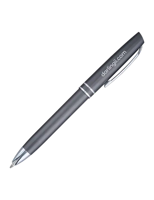 Gunmetal Anguilla Black Ink Pen w/DI URL Logo, Darling Ingredients Logo