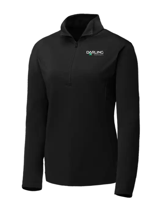 Black Womens Posicharge Competitor ¼ Zip Pullover w/Darling Ingredients Logo