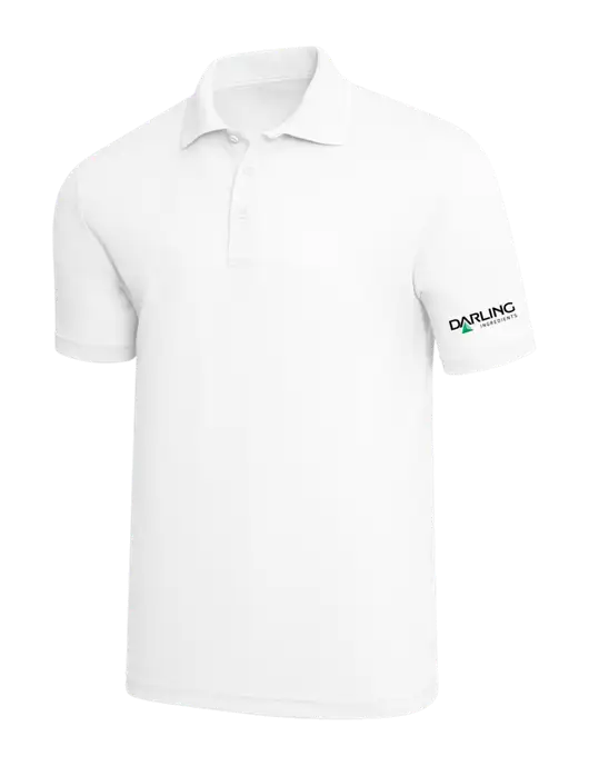 White PosiCharge RacerMesh Polo w/Darling Ingredients Logo