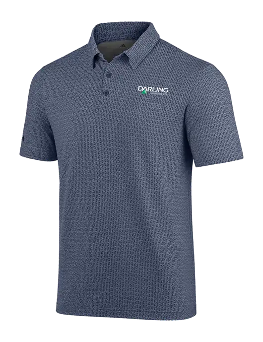 Adidas Light Navy Printed Blend Polo w/Darling Ingredients Logo
