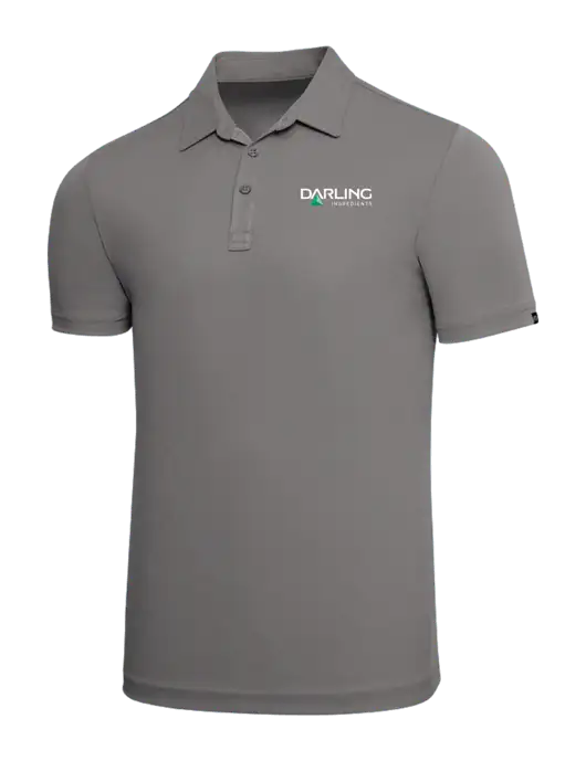 TravisMathew Grey Solid Oceanside Polo w/Darling Ingredients Logo