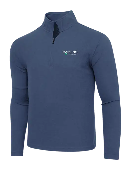 Adidas  Navy  Melange 3 Stripes Quarter Zip Sweater w/Darling Ingredients Logo