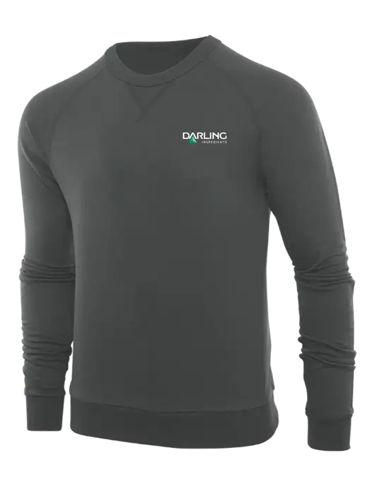 Allmade Charcoal Grey Organic French Terry Crewneck Sweatshirt w/Darling Ingredients Logo