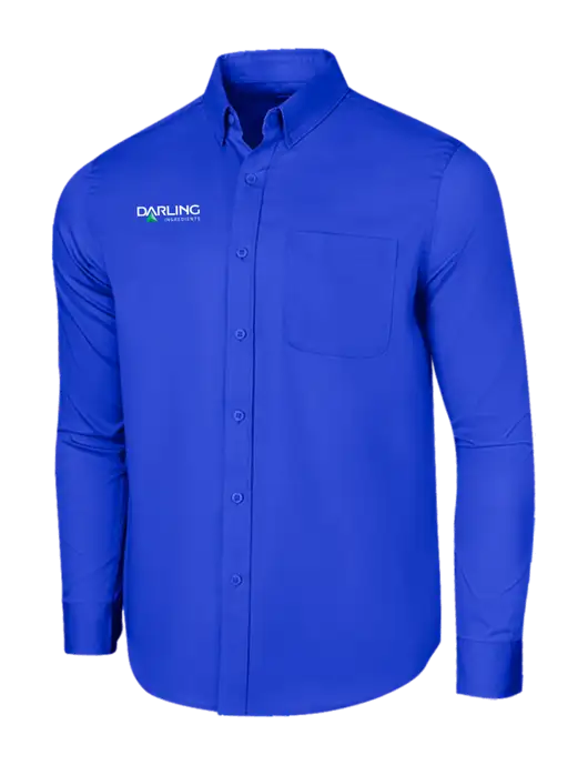 Long Sleeve Dark Royal Superpro React Twill Shirt w/Darling Ingredients Logo