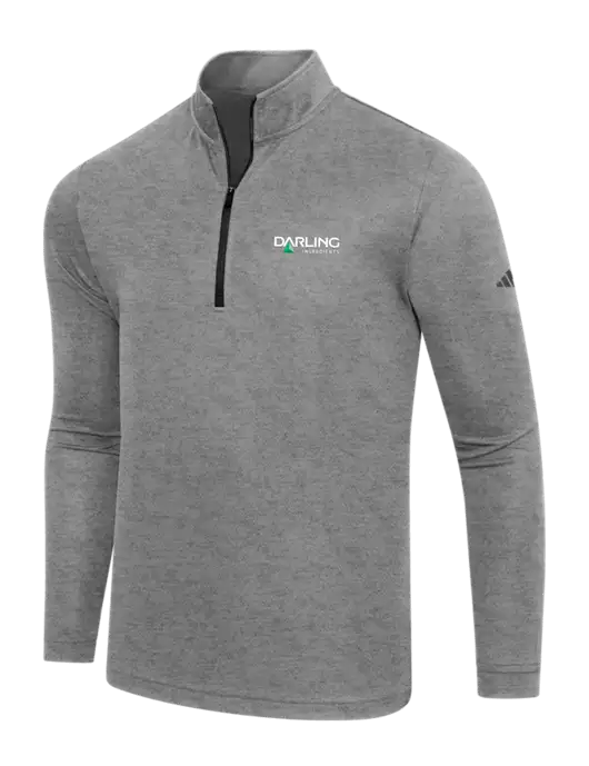 Adidas Black Heather  Lightweight Quarter Zip Pullover w/Darling Ingredients Logo