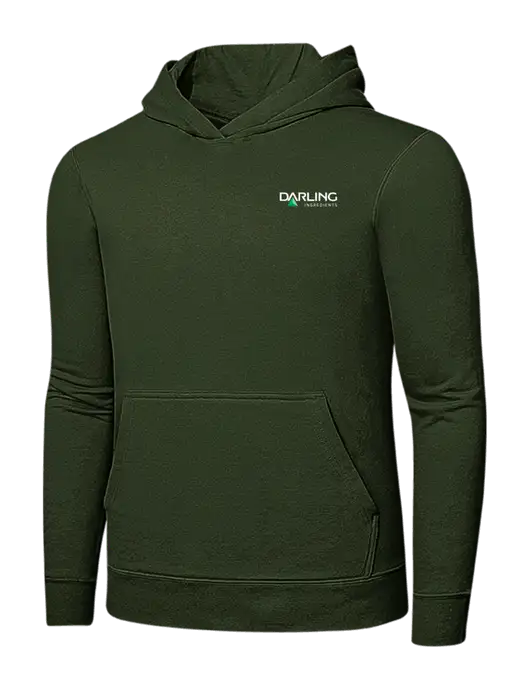 Very Dark Olive 7.8 oz Ring Spun Hooded Sweatshirt w/Darling Ingredients Logo