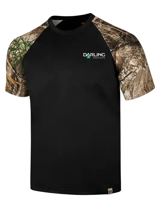 Russell Outdoors Black/Realtree Edge Camo Colorblock Performance T-Shirt w/Darling Ingredients Logo