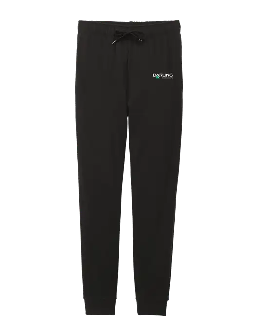District Womens Black Mid-Rise Fleece Jogger w/Darling Ingredients Logo