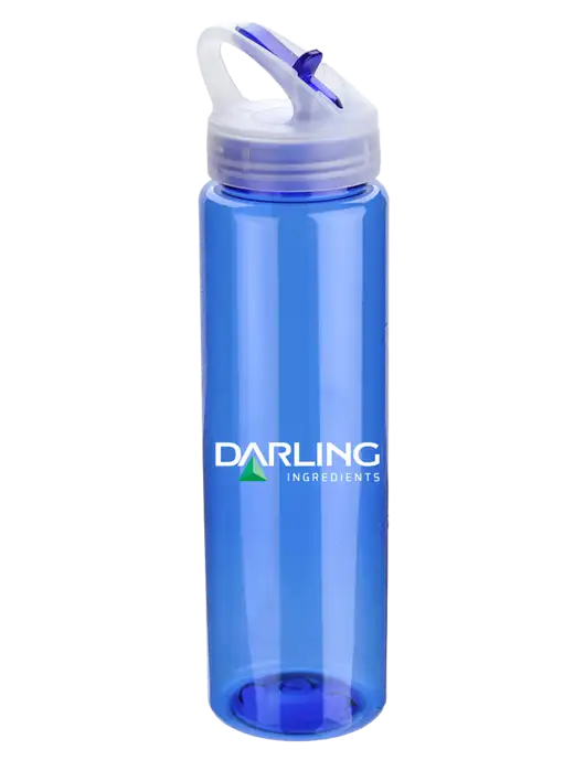Buddy Blue 32 oz PET Bottle with Flip Lid w/Darling Ingredients Logo