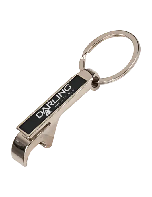 Black Bottle Opener Keychain w/Darling Ingredients Logo