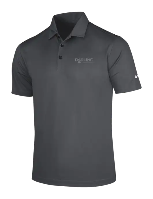 NIKE Dark Grey Dri-Fit Vertical Mesh Polo w/Darling Ingredients Logo
