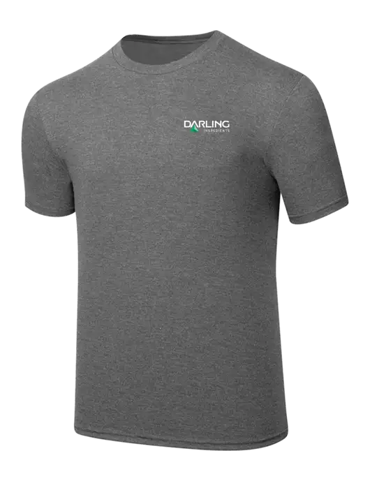 Simply Soft Heathered Medium Grey 4.5oz  Poly/Combed Ring Spun Cotton T-Shirt w/Darling Ingredients Logo