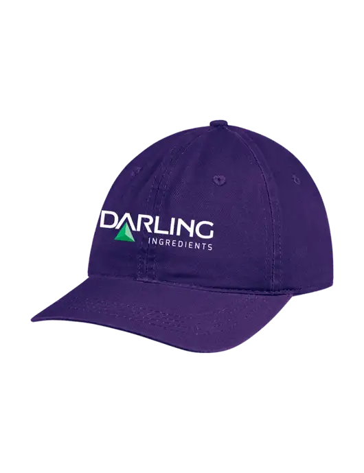 Garment Washed Unstructured Twill Purple Cap w/Darling Ingredients Logo