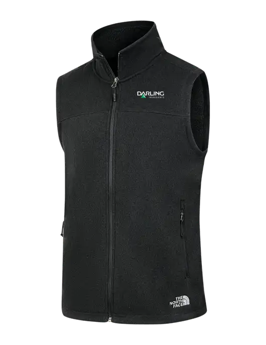 North Face Black Heather Sweater Fleece Vest  w/Darling Ingredients Logo