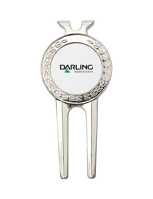 Silver Divot Tool, 1.5 x 3 w/Darling Ingredients Logo
