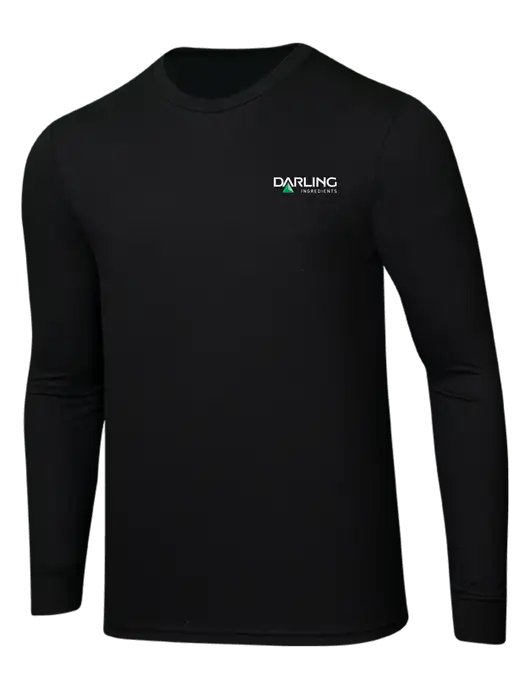 Simply Soft Long Sleeve Black 4.5 oz, Poly/Combed Ring Spun Cotton T-Shirt w/Darling Ingredients Logo