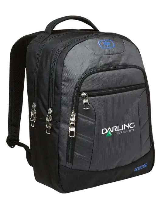 OGIO Dark Grey/Royal Blue Colton Laptop Backpack  w/Darling Ingredients Logo