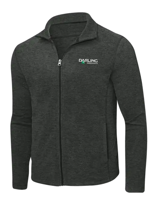 Charcoal Heather Microfleece Full-Zip Jacket w/Darling Ingredients Logo