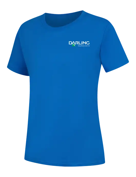 Womens Royal Blue Core Blend Tee w/Darling Ingredients Logo