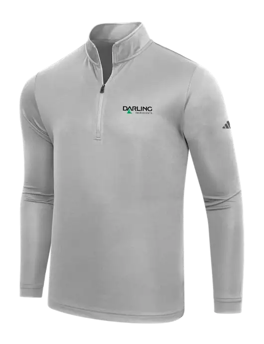 Adidas Medium Grey  Lightweight Quarter Zip Pullover w/Darling Ingredients Logo
