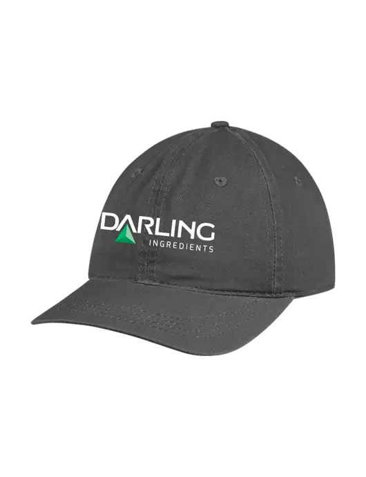 Garment Washed Unstructured Twill Charcoal Cap w/Darling Ingredients Logo