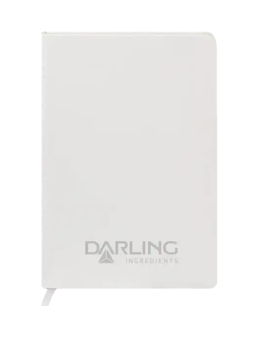 Fabrizio White Hard Cover 5.75 x 8.3  Journal w/Darling Ingredients Logo