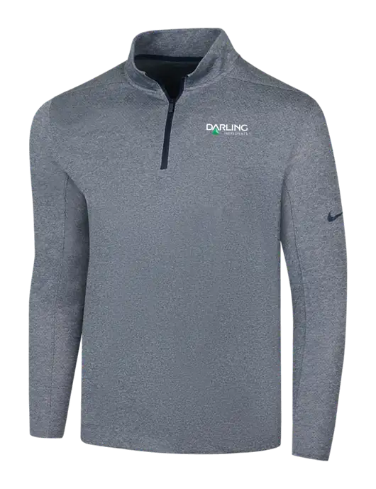 NIKE Navy Heather Dry 1/2 Zip Cover-Up w/Darling Ingredients Logo