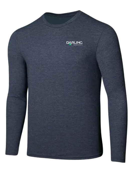 Seriously Soft Heathered Navy Long Sleeve T-Shirt w/Darling Ingredients Logo