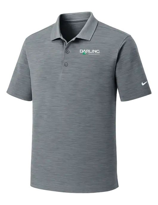 Nike Dri-FIT Medium Grey Striated Polo w/Darling Ingredients Logo