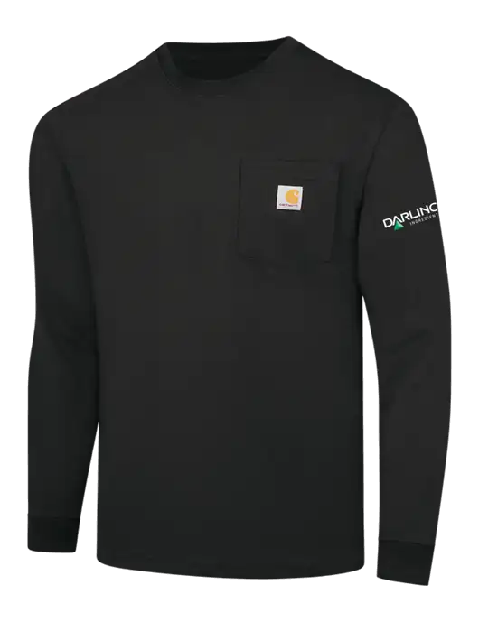Carhartt Black Workwear Pocket Long Sleeve T-Shirt w/Darling Ingredients Logo