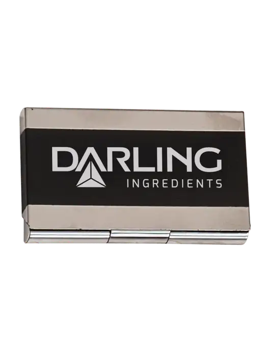 Black 3.75 x 2.5 Business Card Holder w/Darling Ingredients Logo