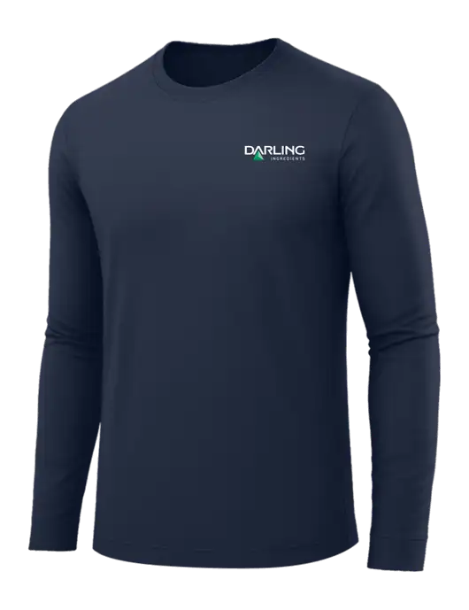 Long Sleeve Navy PosiCharge Competitor Tee w/Darling Ingredients Logo
