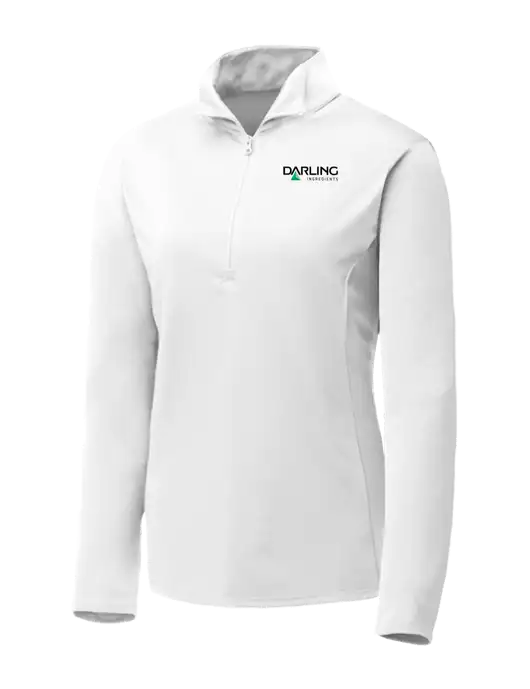 White Womens Posicharge Competitor ¼ Zip Pullover w/Darling Ingredients Logo