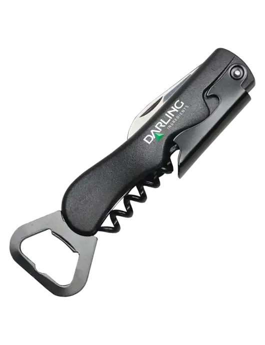 Sleek Black Bottle Opener w/Darling Ingredients Logo