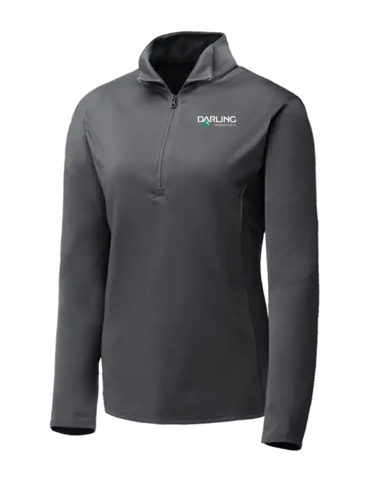 Dark Grey Womens Posicharge Competitor ¼ Zip Pullover w/Darling Ingredients Logo