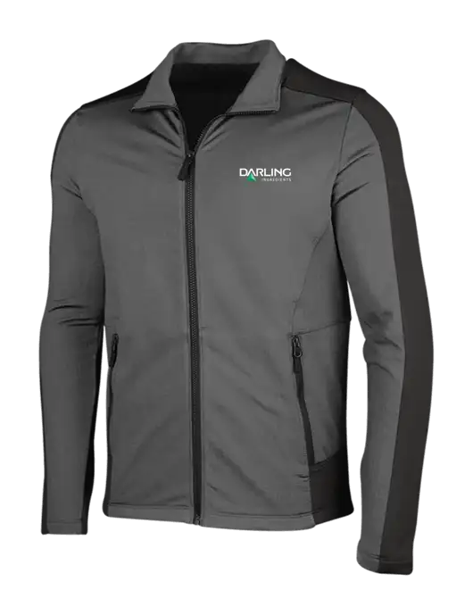 Medium Grey Heather Grid Fleece Jacket w/Darling Ingredients Logo