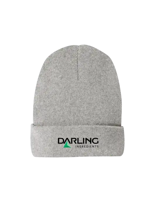 Recycled Light Heather Grey Beanie w/Darling Ingredients Logo