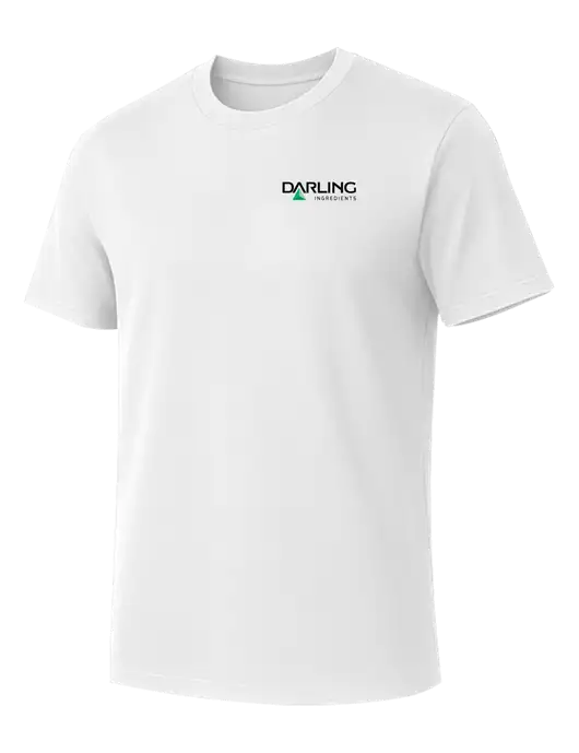 Allmade Bright White Organic Cotton Tee w/Darling Ingredients Logo